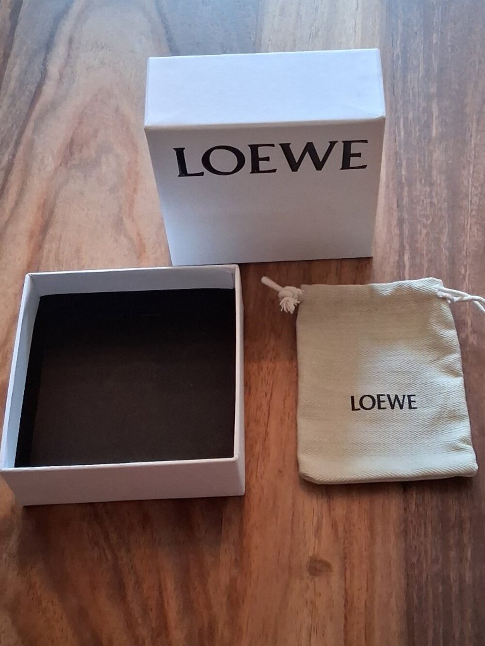 Authentic LOEWE Rigid Gift Box & Herringbone Dust Bag Set for Jewelry / Accessor